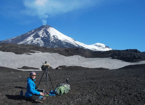 jpg Taryn Lopez uses equipment near Pavlof Volcano on the Alaska Peninsula in 2017